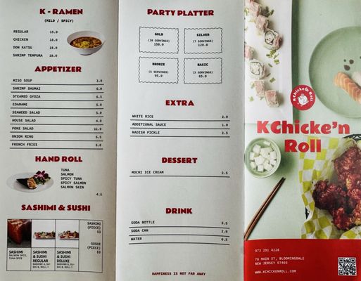Menu photo 1 KChicke'n Roll Bloomingdale, NJ