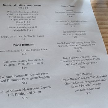 Pranzo - Dinner Menu - Italian Near Me - Raleigh, North Carolina
