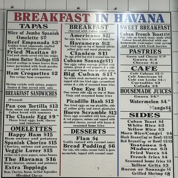 Breakfast In Havana - Menu - Breakfast & Brunch Near Me - West Melbourne, Florida Breakfast In Havana - Menu - Breakfast & Brunch Near Me - West Melbourne, Florida