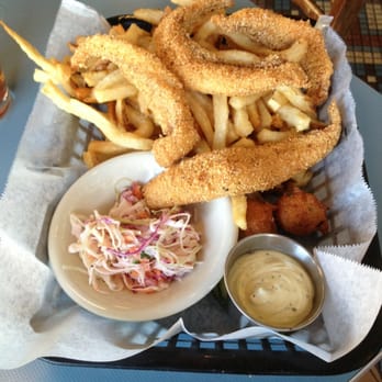 High Hat Cafe - Catfish basket with fresh fries, coke slaw & hush puppies. - Southern Near Me - New Orleans, Louisiana