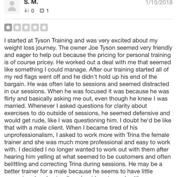 Tyson Training - More customers he stole from! - Trainers Near Me - Lanham, Maryland
