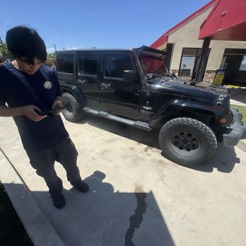Zips Car Wash - Attendant on iPad trying to fill out incident report about the windshield damage sustained during the car wash at Zips (north) Roswell NM. - Car Wash Near Me - Roswell, New Mexico Zips Car Wash - Attendant on iPad trying to fill out incident report about the windshield damage sustained during the car wash at Zips (north) Roswell NM. - Car Wash Near Me - Roswell, New Mexico