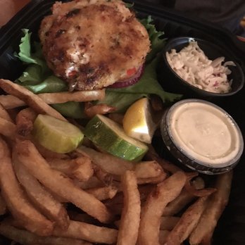 Lucky Bones Backwater Grille - Crab & Shrimp Cake Sandwich yum - Seafood Near Me - Cape May, New Jersey Lucky Bones Backwater Grille - Crab & Shrimp Cake Sandwich yum - Seafood Near Me - Cape May, New Jersey