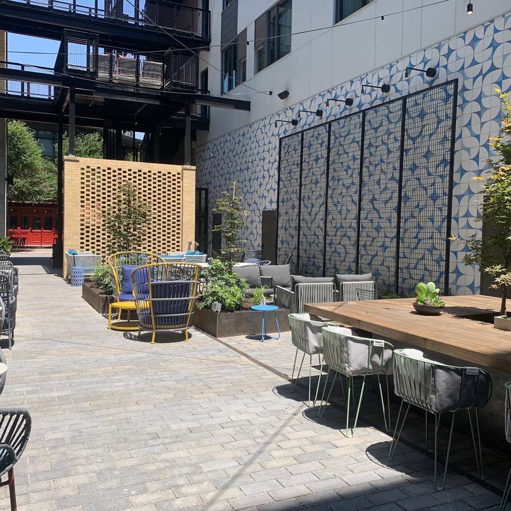 Blue Lacy - Outdoor seating area - Bars Near Me - Austin, Texas Blue Lacy - Outdoor seating area - Bars Near Me - Austin, Texas