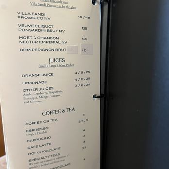 Hothouse - Brunch beverage menu - Italian Near Me - Toronto, Ontario