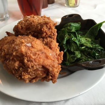 Table & Main - Their signature fried chicken with spinach - Southern Near Me - Roswell, Georgia Table & Main - Their signature fried chicken with spinach - Southern Near Me - Roswell, Georgia