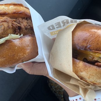 Eggbred - THE COUNTRY FRIED CHICKEN and BACON EGG & CHEESE - Breakfast & Brunch Near Me - La Habra, California