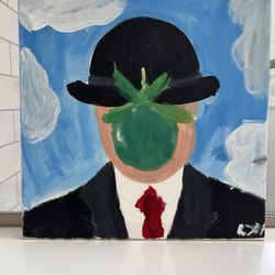 Painting On Park - Clouds, a pepper, suit & tie !