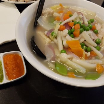 Cluck2Go - #13 Hainan Chicken Rice Noodle Soup, $9.50 prior to tax - Hainan Near Me - Rowland Heights, California