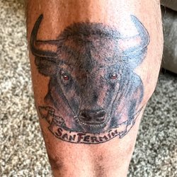 Moving Pictures Tattoo Studio - Running With Bulls in Pamplona, Spain tattoo.