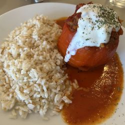 Pepper lamb dolma