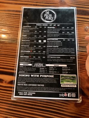 Menu photo 3 Da Pizza Place Waimea, HI