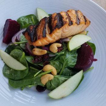 Fork & Barrel - Spinach salad with salmon. - Caterers Near Me - Louisville, Kentucky Fork & Barrel - Spinach salad with salmon. - Caterers Near Me - Louisville, Kentucky