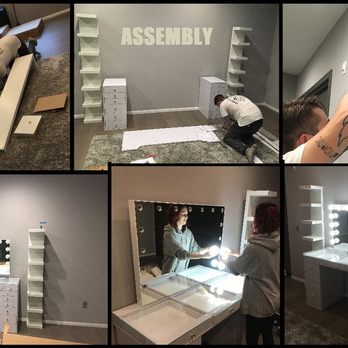 Erik Handyman - This was our new Vanity and shelf setup that they put together for us quickly ! - Handyman Near Me