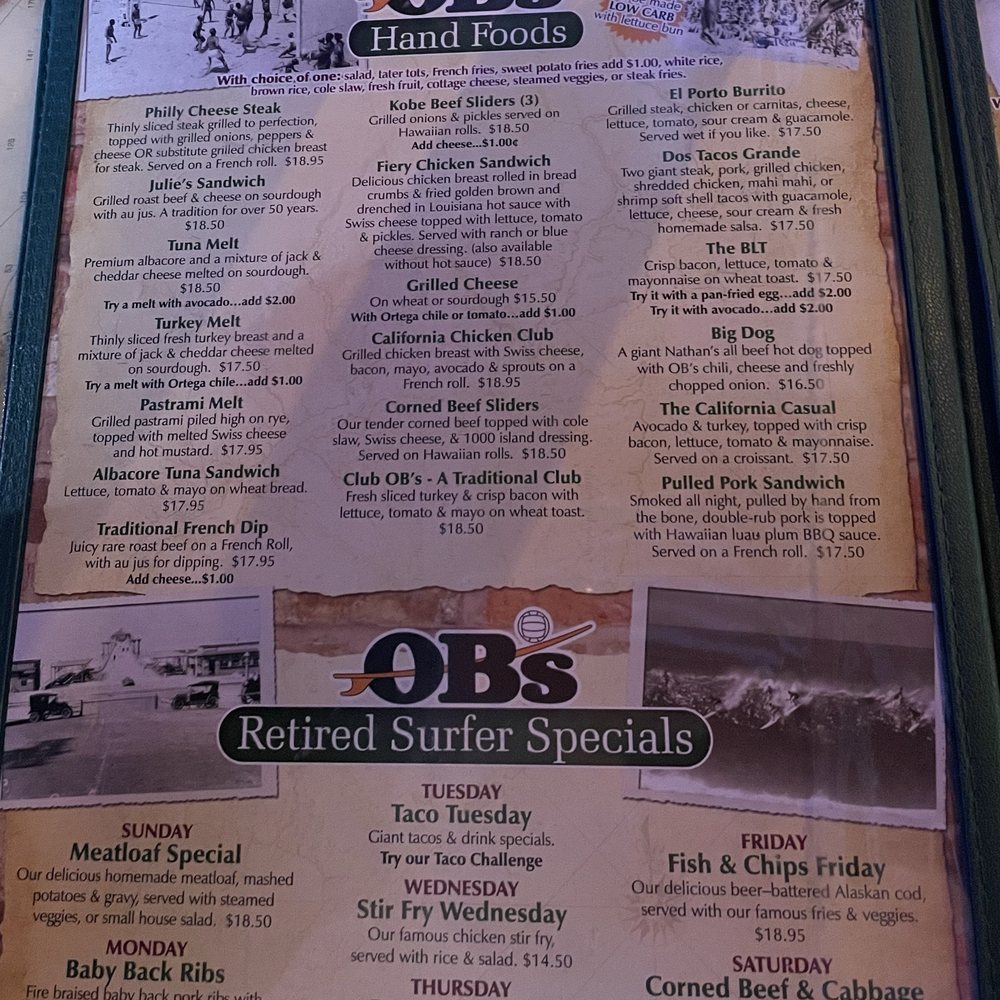 OB's Pub & Grill - Menu 11.13.25 - Sports Bars Near Me - Manhattan Beach, California OB's Pub & Grill - Menu 11.13.25 - Sports Bars Near Me - Manhattan Beach, California