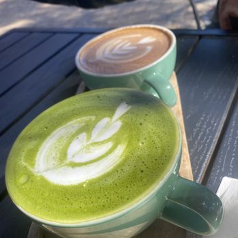 Cloud9 Coffee - Matcha Latte + Regular Latte - Coffee & Tea Near Me - Palo Alto, California