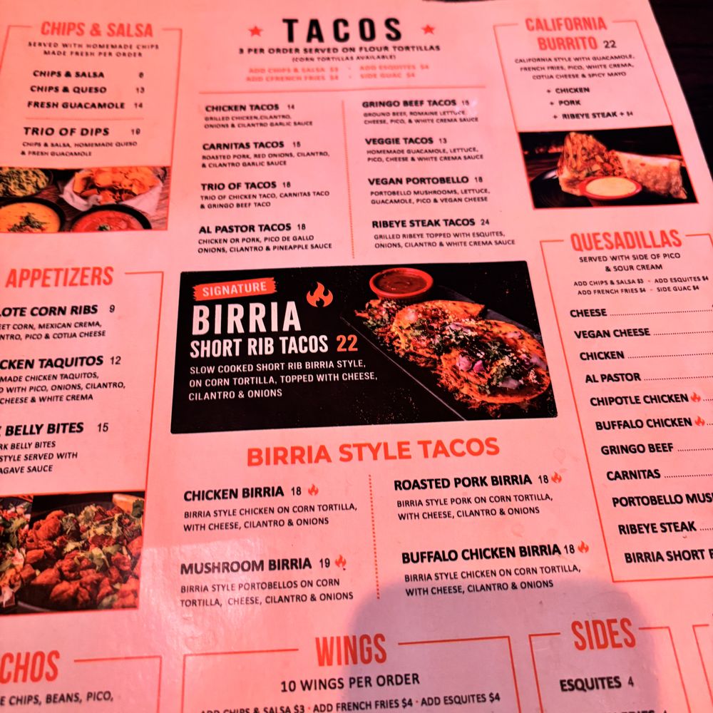Bandoleros Tacos - menu - Tacos Near Me - Sunrise, Florida