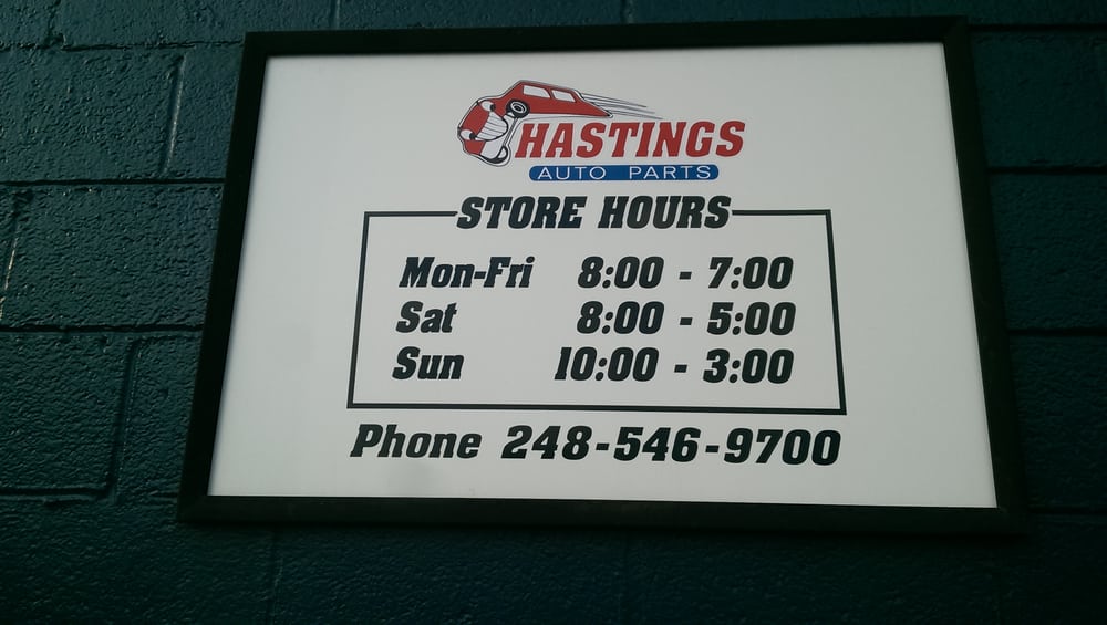 HASTINGS AUTO PARTS Updated September 2024 22905 S Chrysler Dr