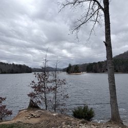 High Falls - South Trail - View across from the parking lot of the trail