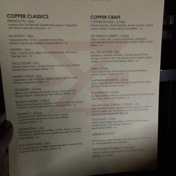 Copper Spirits & Sights - Drinks menu - Cocktail Bars Near Me - Ottawa, Ontario Copper Spirits & Sights - Drinks menu - Cocktail Bars Near Me - Ottawa, Ontario