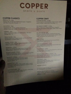 Menu photo 8 Copper Spirits & Sights Ottawa, ON Menu photo 8 Copper Spirits & Sights Ottawa, ON