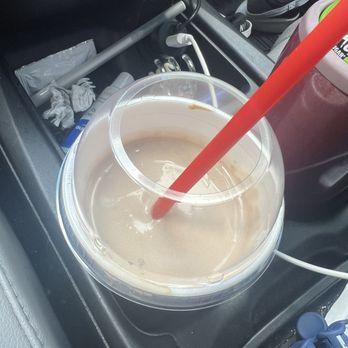 Steak ’n Shake - Little over half full shake that was just given to me at the drive through. - Burgers Near Me - Wentzville, Missouri