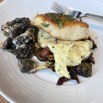 the C restaurant + bar - Sea bass, the morel mushrooms came with my salmon, I gave to my husband who hand the sea bass - Seafood Near Me - Monterey, California the C restaurant + bar - Sea bass, the morel mushrooms came with my salmon, I gave to my husband who hand the sea bass - Seafood Near Me - Monterey, California