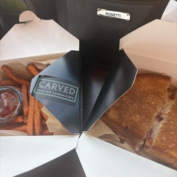 Carved Crafted Sandwiches - Toasted triple cheese and sweet potato fries - Sandwiches Near Me - Sarasota, Florida Carved Crafted Sandwiches - Toasted triple cheese and sweet potato fries - Sandwiches Near Me - Sarasota, Florida