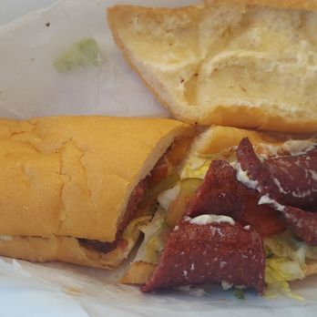 Triangle Deli - Smoked sausage poboy. - Soul Food Near Me - New Orleans, Louisiana