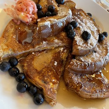 Another Broken Egg Cafe - Blueberry Bread French Toast - Breakfast & Brunch Near Me - Panama City Beach, Florida Another Broken Egg Cafe - Blueberry Bread French Toast - Breakfast & Brunch Near Me - Panama City Beach, Florida