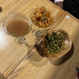 Spicy Edamame and Pow Wow Shrimp Spicy Edamame and Pow Wow Shrimp