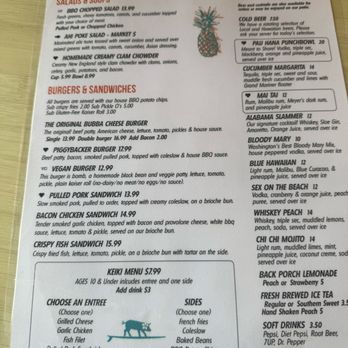 Aloha Alabama - Menu December 2025 - Barbeque Near Me - Westport, Washington