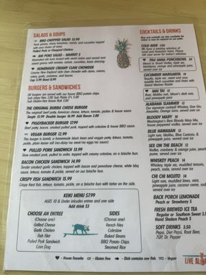 Menu photo 1 Aloha Alabama Westport, WA