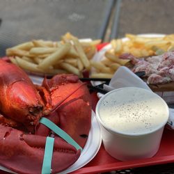 The Lobster Pool - Lobster and Fresh Lobster Roll Sandwich with Homemade chowder in the traditional new England style