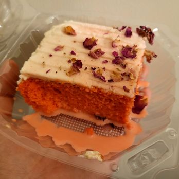 Sana'a Cafe - Rose flavored milk cake $7 - Coffee Roasteries Near Me - Oakland, California
