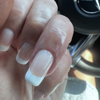Q Nails - White tip is not symmetrical - Waxing Near Me - Glendale, California Q Nails - White tip is not symmetrical - Waxing Near Me - Glendale, California