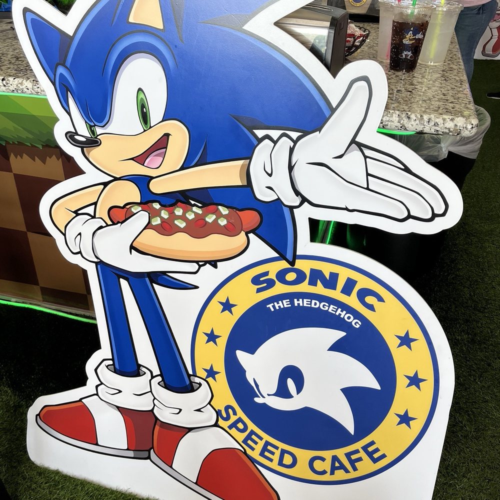 Sonic The Hedgehog Speed Cafe - Sonic the Hedgehog cut-out - Fast Food Near Me - Katy, Texas Sonic The Hedgehog Speed Cafe - Sonic the Hedgehog cut-out - Fast Food Near Me - Katy, Texas
