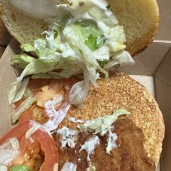 McDonald's - Deluxe McCrispy with like 45% of chicken