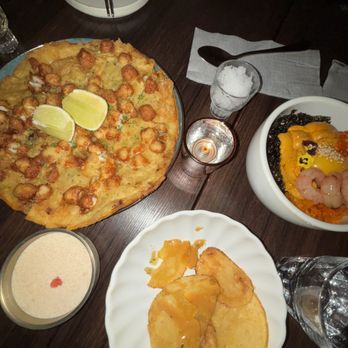 Danbi - scallop pancake, uni bimbimbap, honey butter chips - Korean Near Me - Los Angeles, California Danbi - scallop pancake, uni bimbimbap, honey butter chips - Korean Near Me - Los Angeles, California