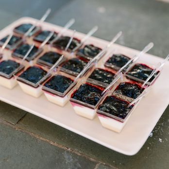 Blue Box Bakery - Marionberry panacotta - Desserts Near Me Blue Box Bakery - Marionberry panacotta - Desserts Near Me