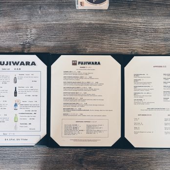 Fujiwara - Menu @ 2022-04-10 - Ramen Near Me - Dublin, California