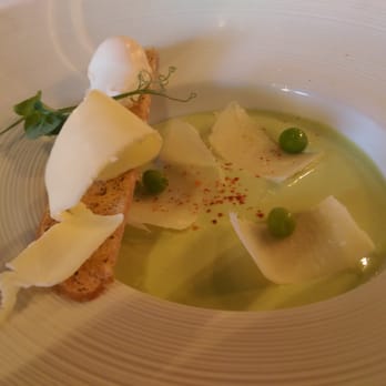 63 Degrees - Pea consommè - French Near Me - Manchester, XGM 63 Degrees - Pea consommè - French Near Me - Manchester, XGM