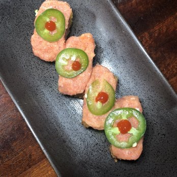 Shinsen - Spicy Tuna Roll with Crispy Rice - Sushi Bars Near Me - New York, New York Shinsen - Spicy Tuna Roll with Crispy Rice - Sushi Bars Near Me - New York, New York