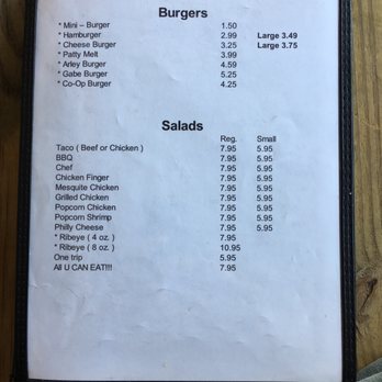 Arley Coffee Shop - a menu for a coffee shop - Cafes Near Me - Arley, Alabama