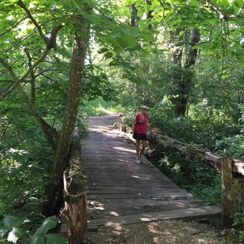 Oakwoods Trails Campground - Bridge over the creek on the walking trail - Campgrounds Near Me - Austin, Minnesota