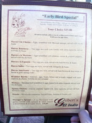 Menu photo 5 Gilbert's El Indio Restaurant Santa Monica, CA Menu photo 5 Gilbert's El Indio Restaurant Santa Monica, CA