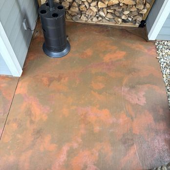 Virtue Concrete - Before shot with painted concrete. - Masonry/Concrete Near Me - Easley, South Carolina