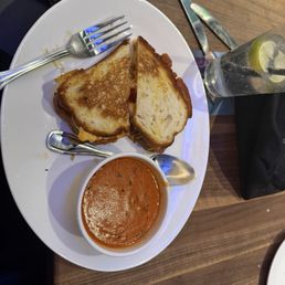 grilled cheese and tomato soup. grilled cheese and tomato soup.