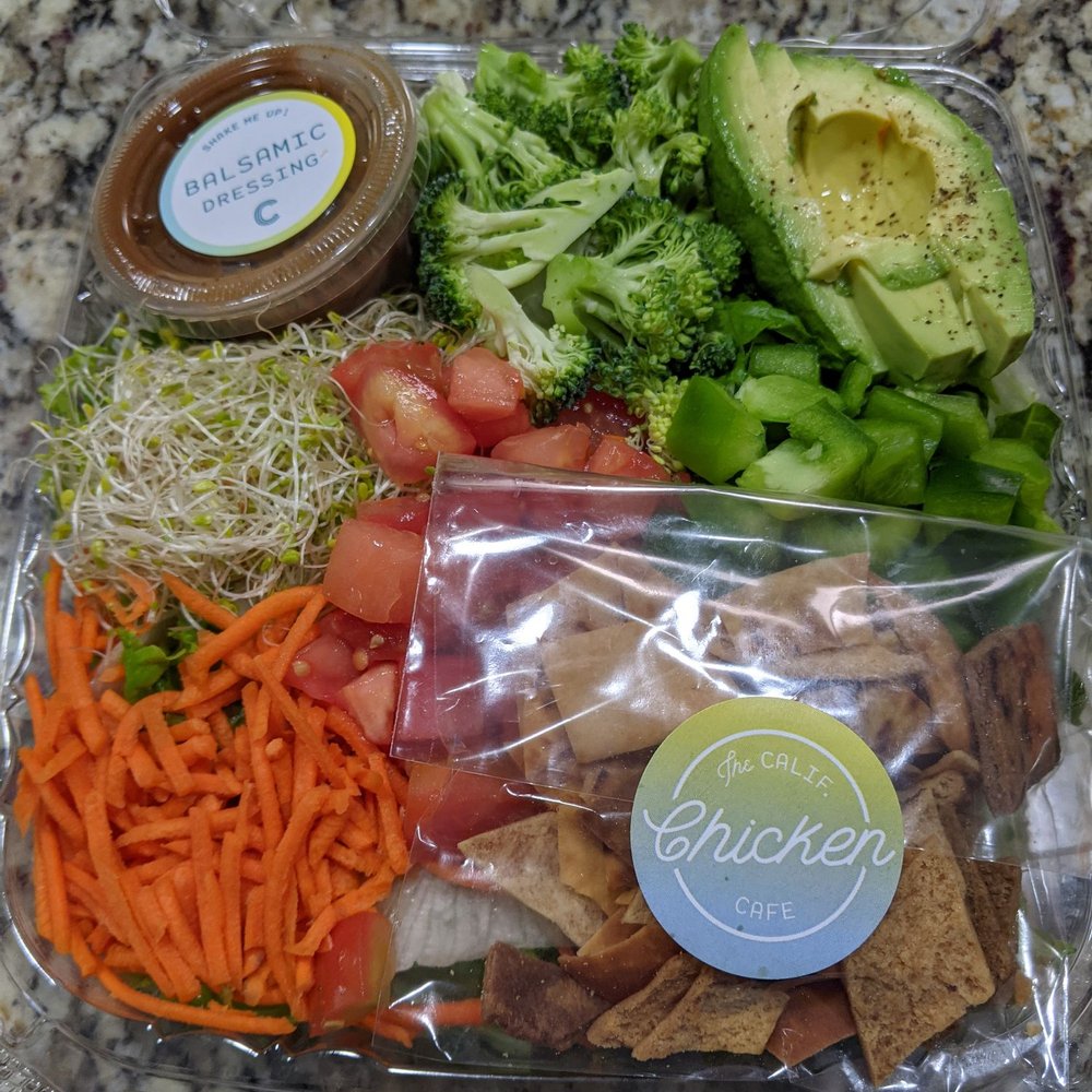 Calif Chicken Cafe - Veggie Salad - American Near Me - Northridge, California Calif Chicken Cafe - Veggie Salad - American Near Me - Northridge, California