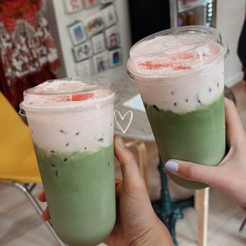 Lovebird Cafe + Market - Strawberry Matcha - Cafes Near Me - Brick, New Jersey